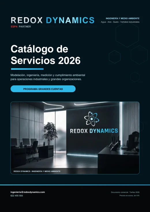 Portada del Catálogo de Servicios 2026 de Redox Dynamics